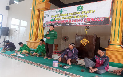 PCNU Sofifi Bersama YP Al-Maarif Sidoharjo Way Panji Gelar Kegiatan Santunan Anak Yatim